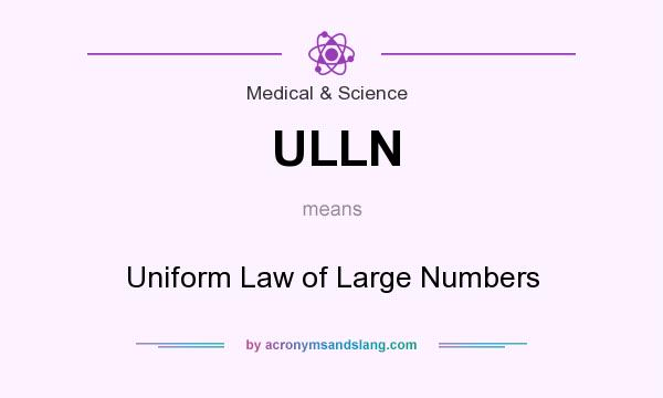 What does ULLN mean? It stands for Uniform Law of Large Numbers