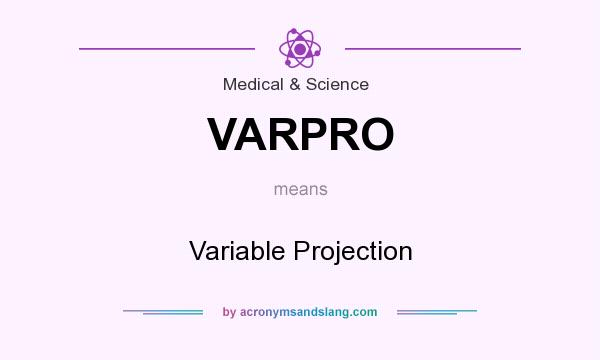 What does VARPRO mean? It stands for Variable Projection