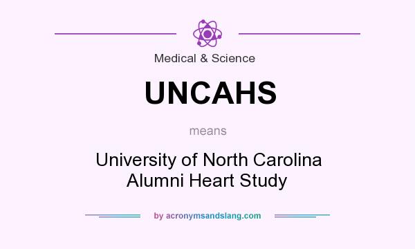 What does UNCAHS mean? It stands for University of North Carolina Alumni Heart Study