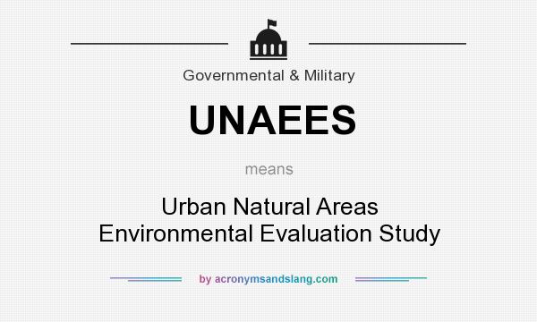 What does UNAEES mean? It stands for Urban Natural Areas Environmental Evaluation Study