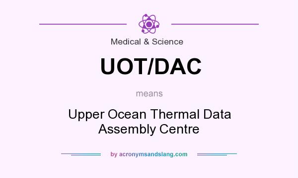 What does UOT/DAC mean? It stands for Upper Ocean Thermal Data Assembly Centre