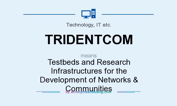 What does TRIDENTCOM mean? It stands for Testbeds and Research Infrastructures for the Development of Networks & Communities
