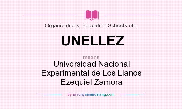 What does UNELLEZ mean? It stands for Universidad Nacional Experimental de Los Llanos Ezequiel Zamora