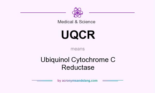 What does UQCR mean? It stands for Ubiquinol Cytochrome C Reductase