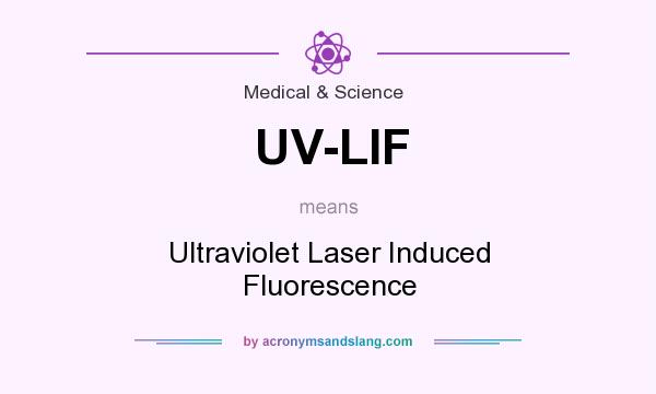 What does UV-LIF mean? It stands for Ultraviolet Laser Induced Fluorescence