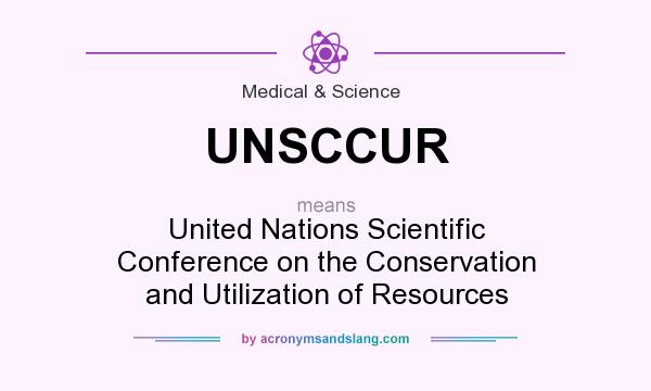 What does UNSCCUR mean? It stands for United Nations Scientific Conference on the Conservation and Utilization of Resources
