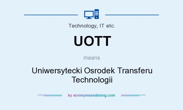 What does UOTT mean? It stands for Uniwersytecki Osrodek Transferu Technologii