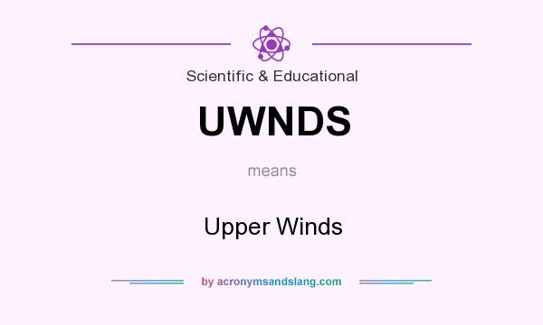 What does UWNDS mean? It stands for Upper Winds