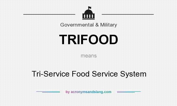 What does TRIFOOD mean? It stands for Tri-Service Food Service System
