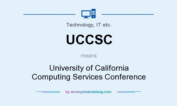 What does UCCSC mean? It stands for University of California Computing Services Conference