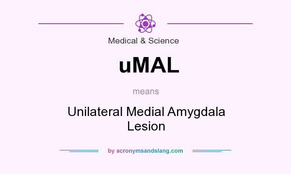 What does uMAL mean? It stands for Unilateral Medial Amygdala Lesion