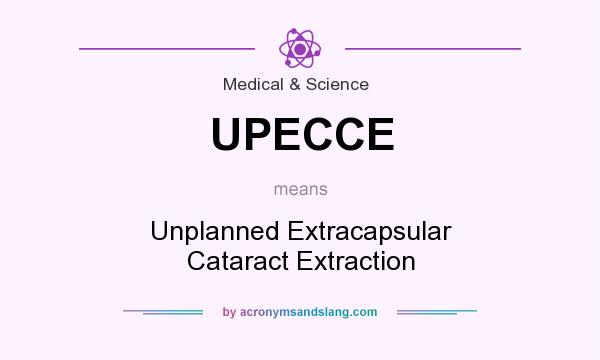 What does UPECCE mean? It stands for Unplanned Extracapsular Cataract Extraction