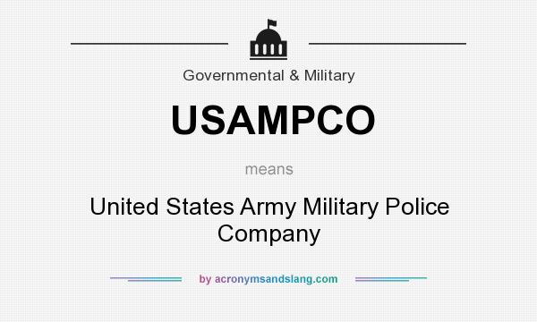 What does USAMPCO mean? It stands for United States Army Military Police Company