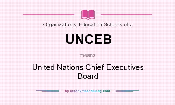 What does UNCEB mean? It stands for United Nations Chief Executives Board