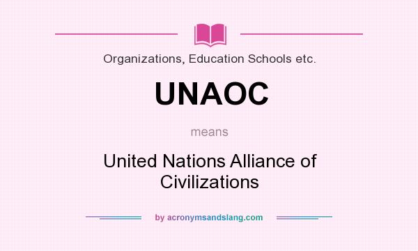 What does UNAOC mean? It stands for United Nations Alliance of Civilizations