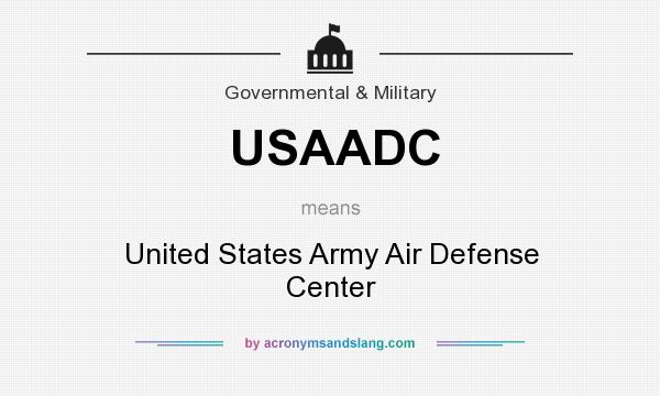 What does USAADC mean? It stands for United States Army Air Defense Center