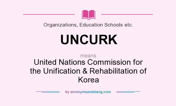 What does UNCURK mean? It stands for United Nations Commission for the Unification & Rehabilitation of Korea