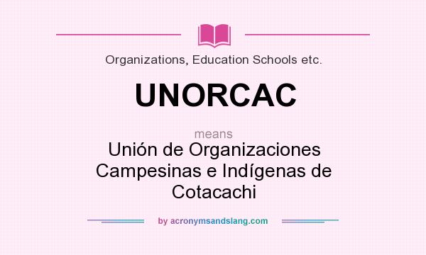 What does UNORCAC mean? It stands for Unión de Organizaciones Campesinas e Indígenas de Cotacachi