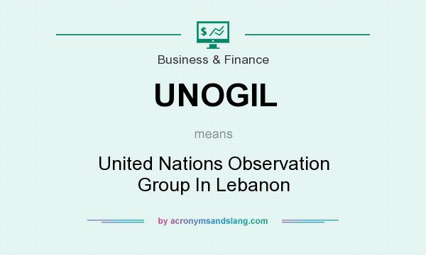 What does UNOGIL mean? It stands for United Nations Observation Group In Lebanon