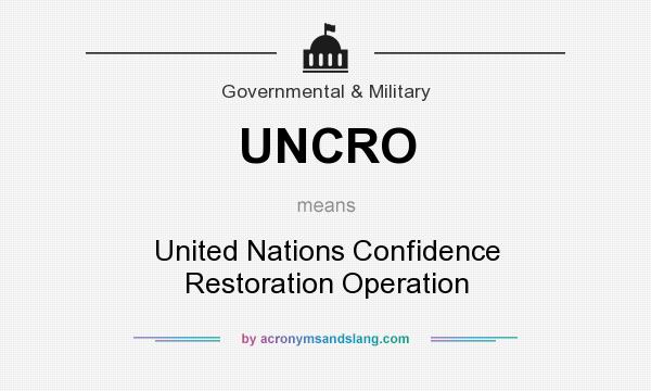 What does UNCRO mean? It stands for United Nations Confidence Restoration Operation