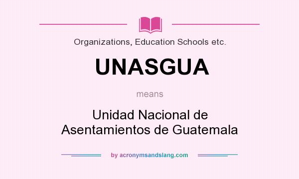 What does UNASGUA mean? It stands for Unidad Nacional de Asentamientos de Guatemala