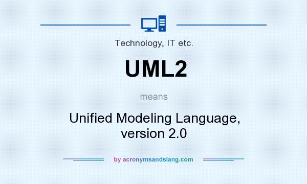 What does UML2 mean? It stands for Unified Modeling Language, version 2.0