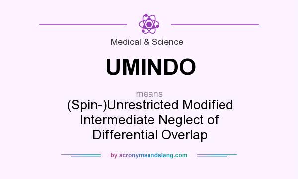 What does UMINDO mean? It stands for (Spin-)Unrestricted Modified Intermediate Neglect of Differential Overlap