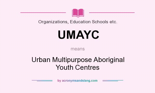 What does UMAYC mean? It stands for Urban Multipurpose Aboriginal Youth Centres