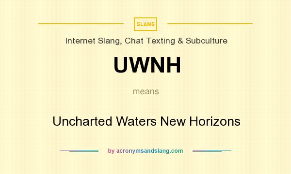 What does UWNH mean? It stands for Uncharted Waters New Horizons