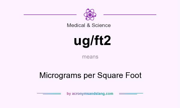 What does ug/ft2 mean? It stands for Micrograms per Square Foot