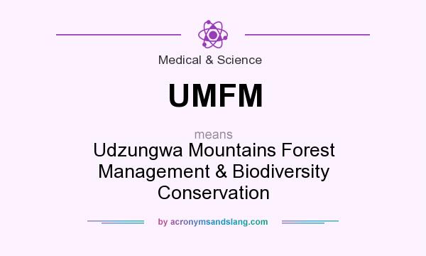 What does UMFM mean? It stands for Udzungwa Mountains Forest Management & Biodiversity Conservation