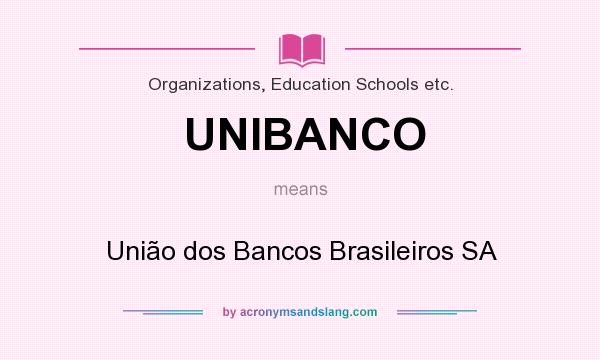 What does UNIBANCO mean? It stands for União dos Bancos Brasileiros SA