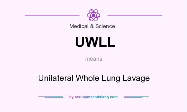 What does UWLL mean? It stands for Unilateral Whole Lung Lavage
