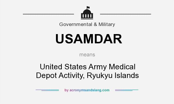 What does USAMDAR mean? It stands for United States Army Medical Depot Activity, Ryukyu Islands