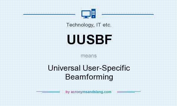 What does UUSBF mean? It stands for Universal User-Specific Beamforming
