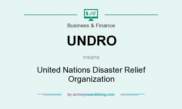 What does UNDRO mean? It stands for United Nations Disaster Relief Organization