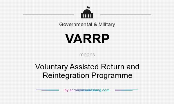 What does VARRP mean? It stands for Voluntary Assisted Return and Reintegration Programme