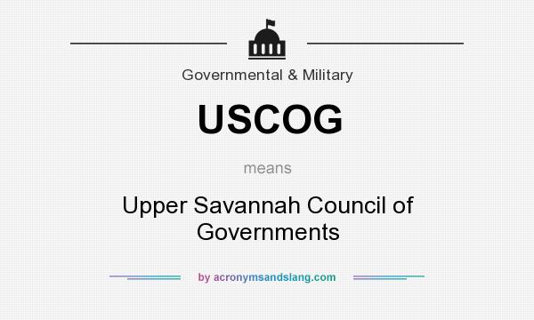 What does USCOG mean? It stands for Upper Savannah Council of Governments