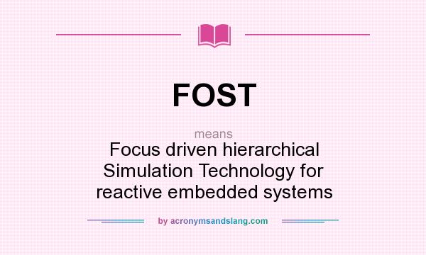 What does FOST mean? It stands for Focus driven hierarchical Simulation Technology for reactive embedded systems