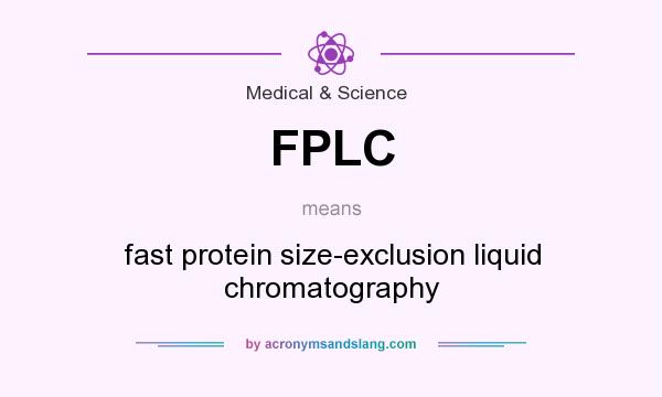 What does FPLC mean? It stands for fast protein size-exclusion liquid chromatography
