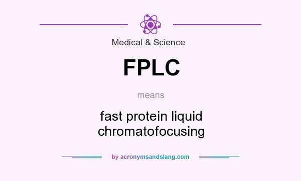 What does FPLC mean? It stands for fast protein liquid chromatofocusing