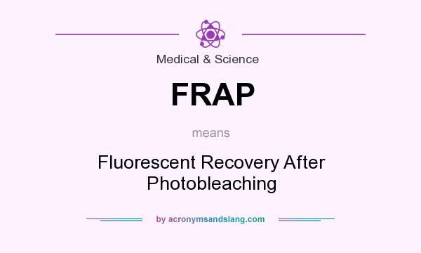 What does FRAP mean? It stands for Fluorescent Recovery After Photobleaching