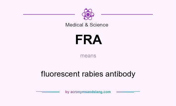 What does FRA mean? It stands for fluorescent rabies antibody