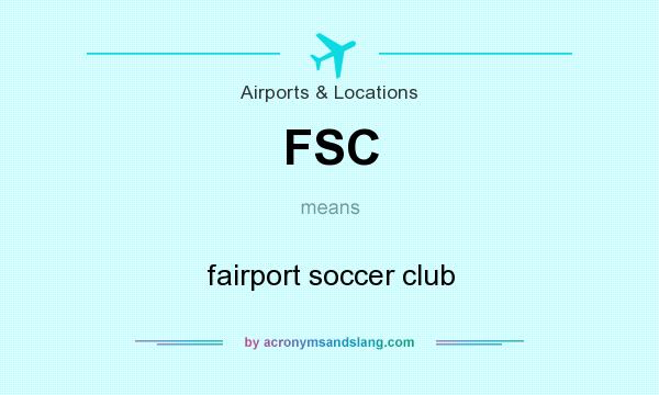 What does FSC mean? It stands for fairport soccer club
