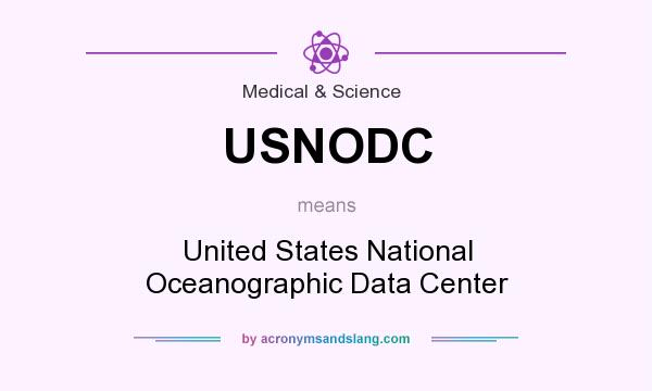 What does USNODC mean? It stands for United States National Oceanographic Data Center