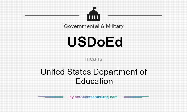 What does USDoEd mean? It stands for United States Department of Education
