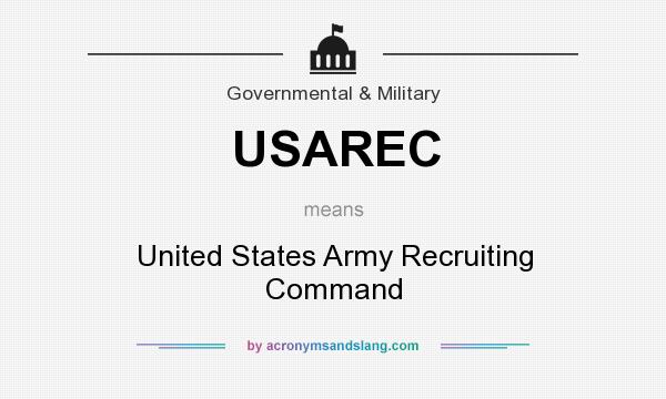 What does USAREC mean? It stands for United States Army Recruiting Command