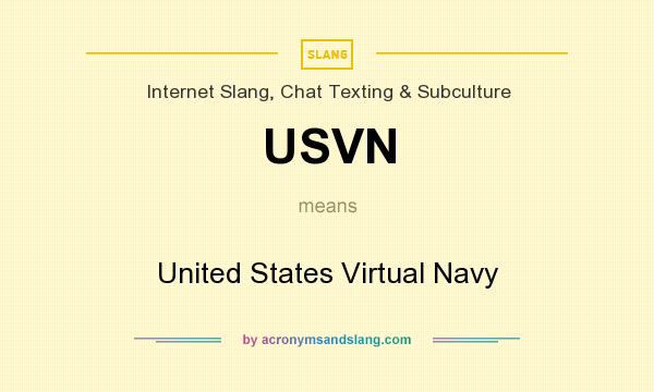What does USVN mean? It stands for United States Virtual Navy
