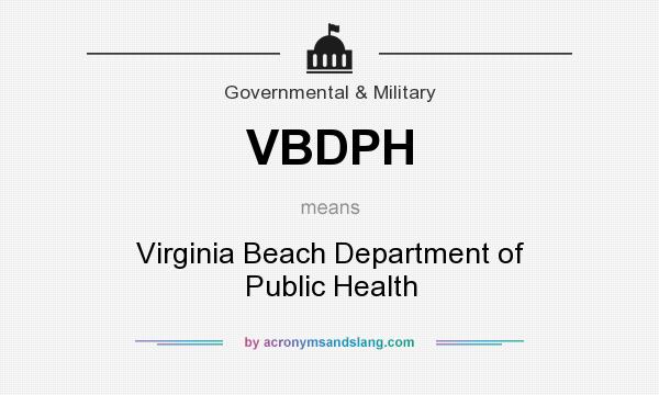 What does VBDPH mean? It stands for Virginia Beach Department of Public Health