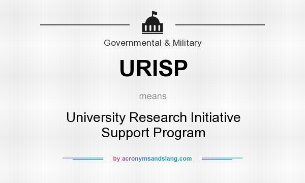 What does URISP mean? It stands for University Research Initiative Support Program